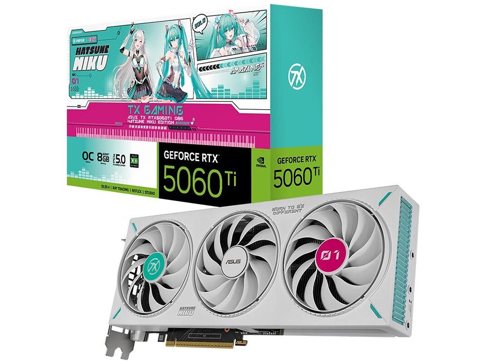 NEW ASUS TX-RTX 5060 TI O8G Graphics Card Hatsune Miku Edition Gaming 2K
