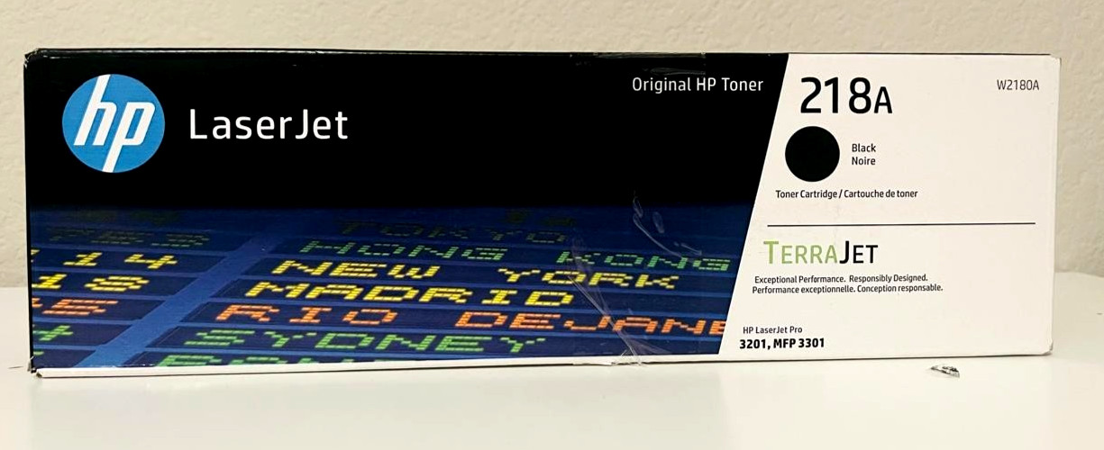 HP 218A Black Original LaserJet Toner Cartridge, ~1,300 pages black, W2180A