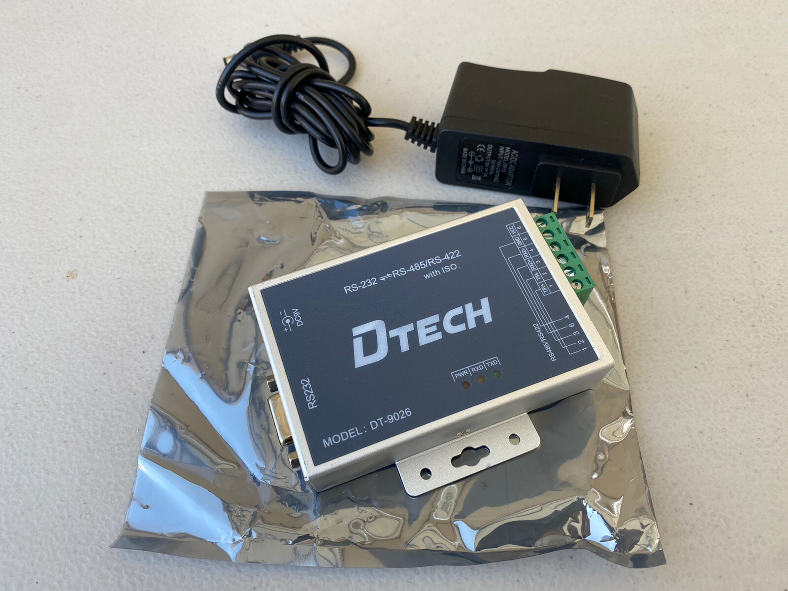 DTECH Bi-Directional Active RS232 to RS485 RS422 Serial Converter Open Box