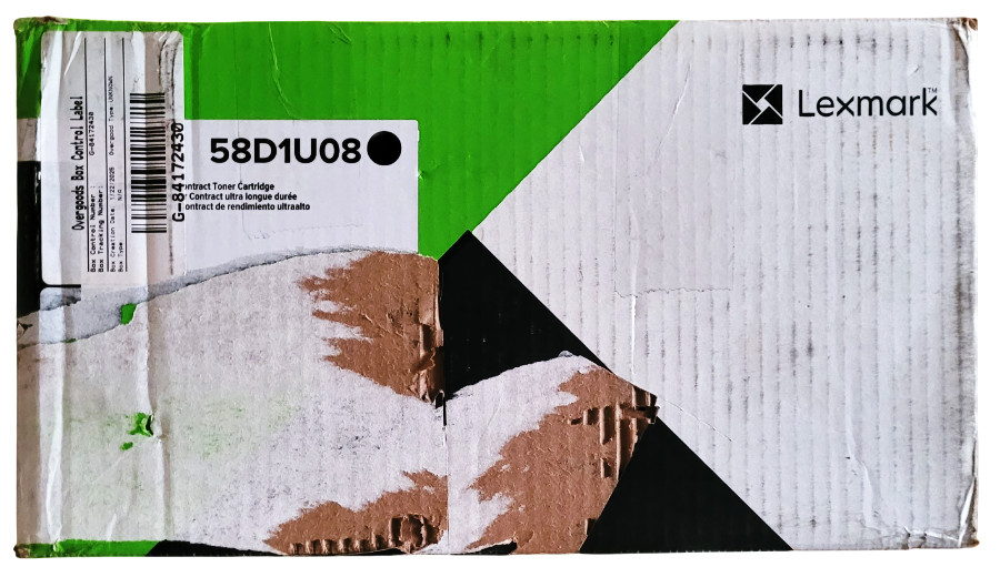 Lexmark 58D1U08 Black Ultra High Yield Toner Cartridge New Sealed with Open Box