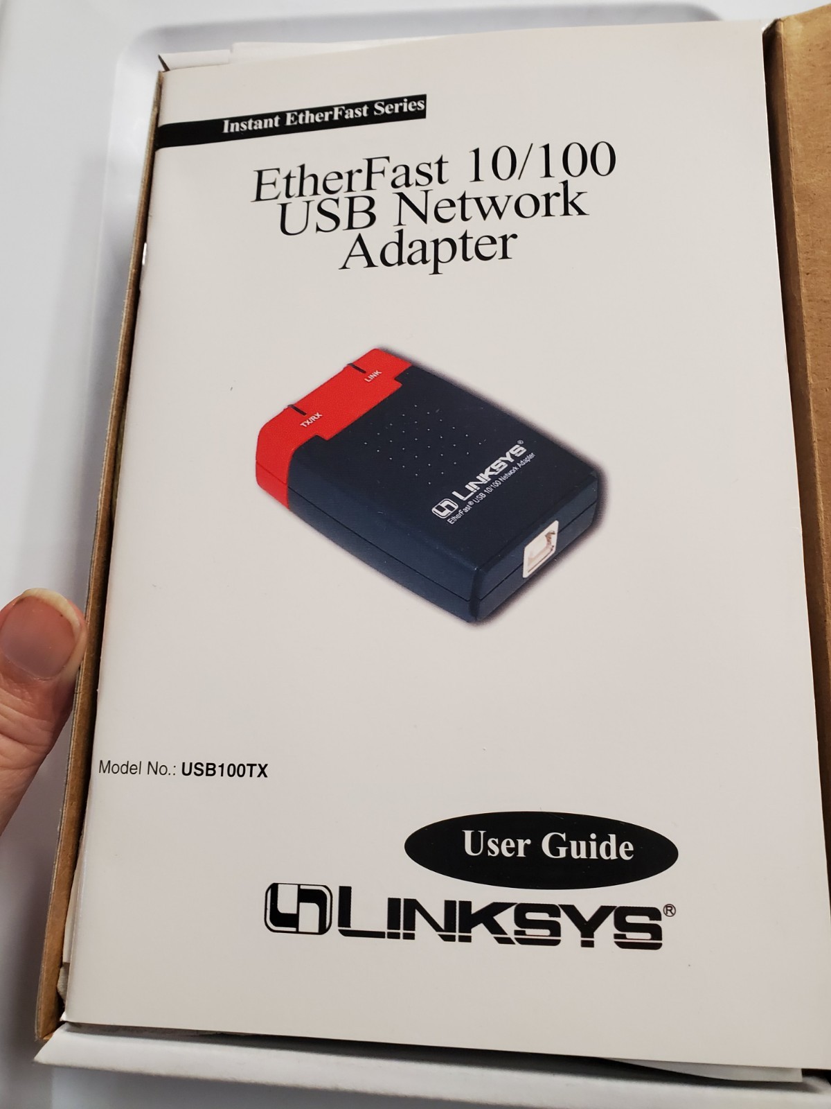 Linksys USB100TX EtherFast 10/100 USB Ethernet Network Adapter NEW Open Box