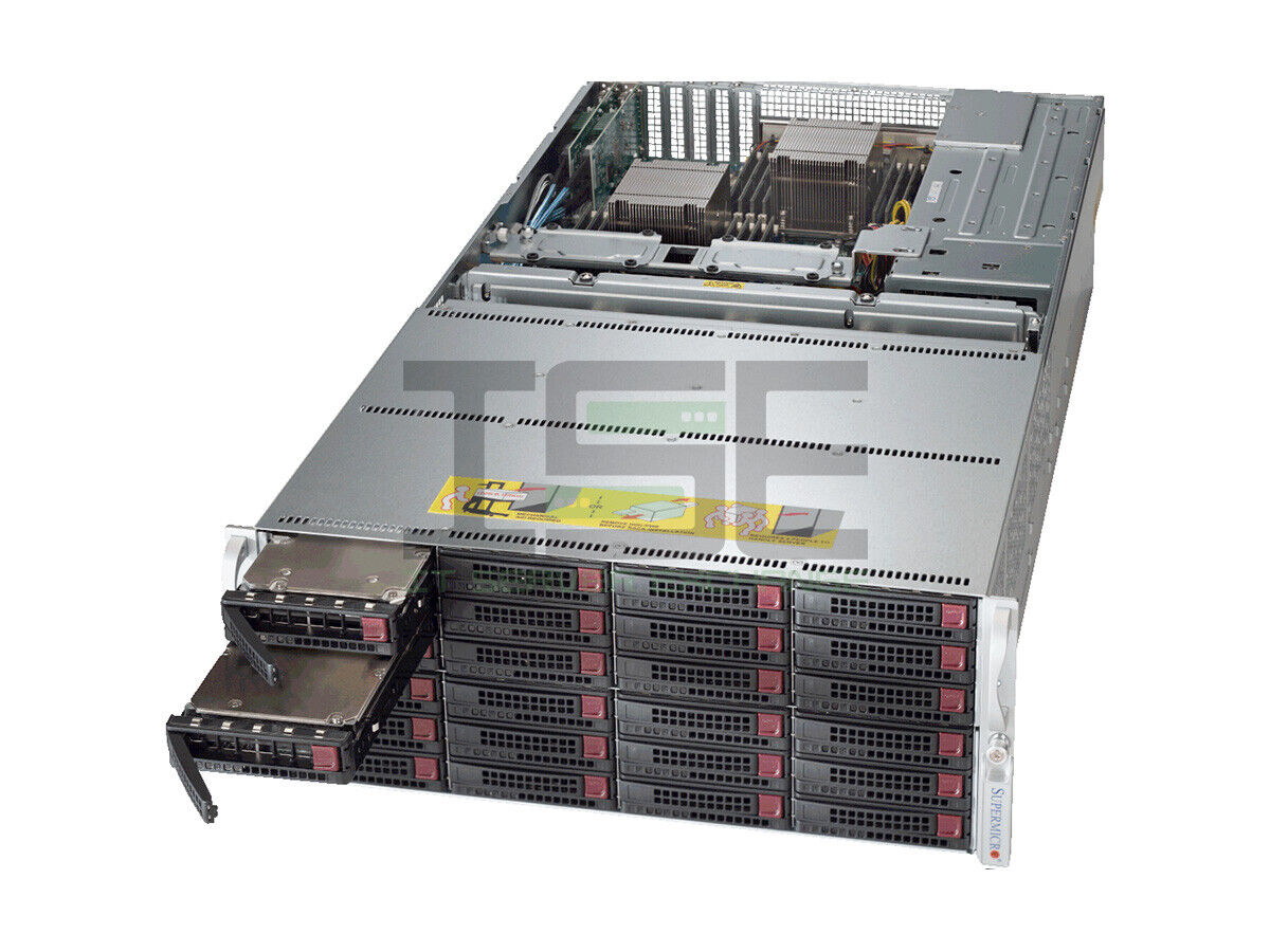 Supermicro SSG-6048R-E1CR72L 4U 72LFF Storage Server 16-C 2.4Ghz 128GB 72x Trays