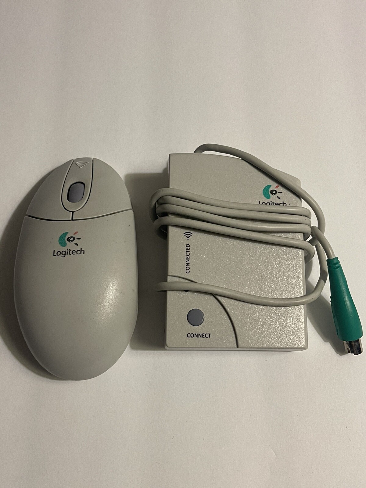 Logitech Cordless Wheel Mouse & Reciver C-RA1 (1998) Untested 