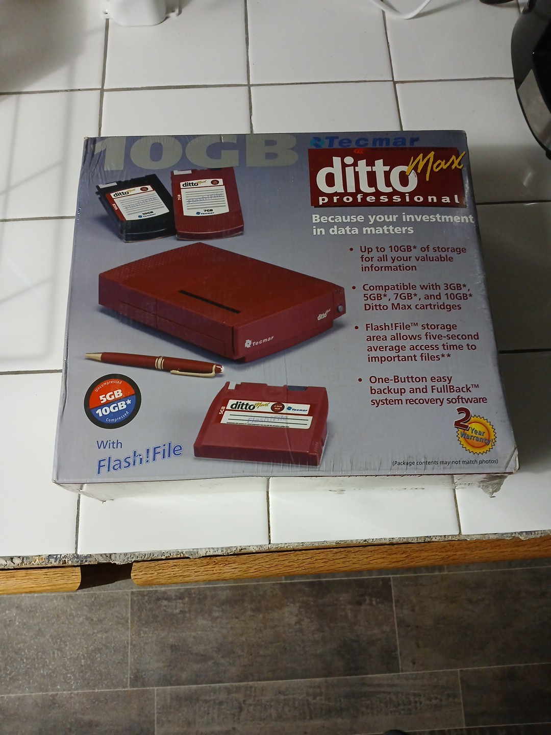 Tecmar Ditto Max Professional External Tape Drive 10GB New Sealed In Box
