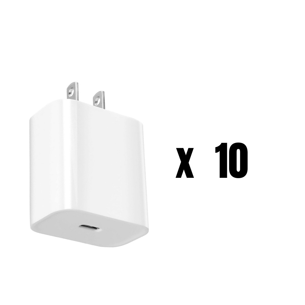 10Pack 20W USB-C To iPhone PD Fast Wall Charger Power Adapter For iPhone 12 11 8