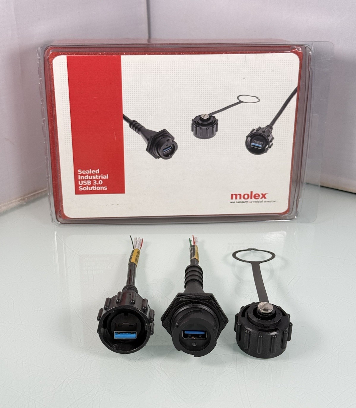 Molex Sealed Industrial Commercial USB 3.0 Solutions I/O Connector 3pc Set Kit