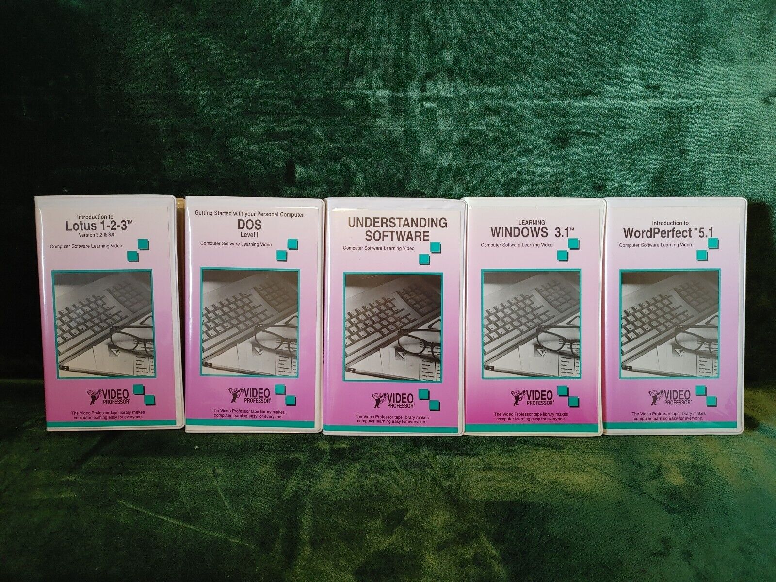 Video Professor VHS Lot of 5: Lotus1,2,3, DOS, Windows 3.1, Understand-Software
