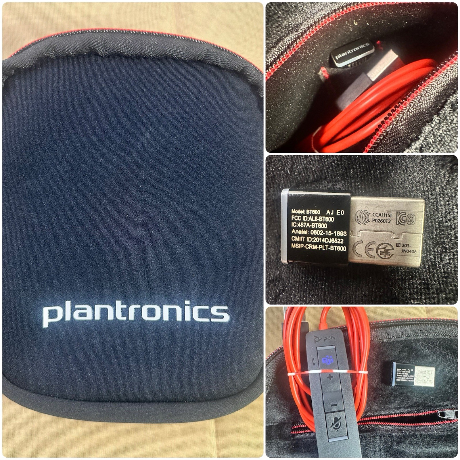 Plantronics (Poly) USB-Bluetooth BT600 Dongle, Cable And Pouch (no Headset)
