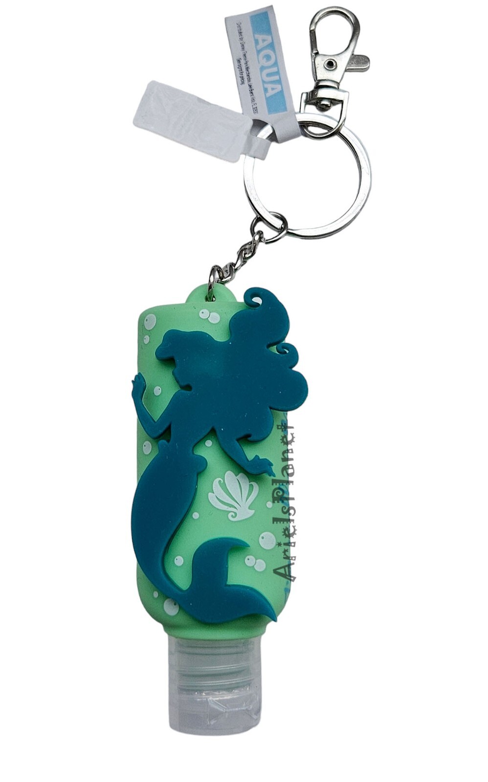 Disney Ariel The Little Mermaid & Castle Hand Sanitizer Holder Keychain Charm