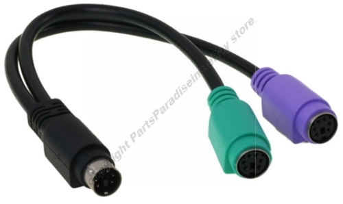 Lot25 Notebook/Laptop PS2 Y/Splitter Mouse&Keyboard Cable/Cord/Wire Adapter {K
