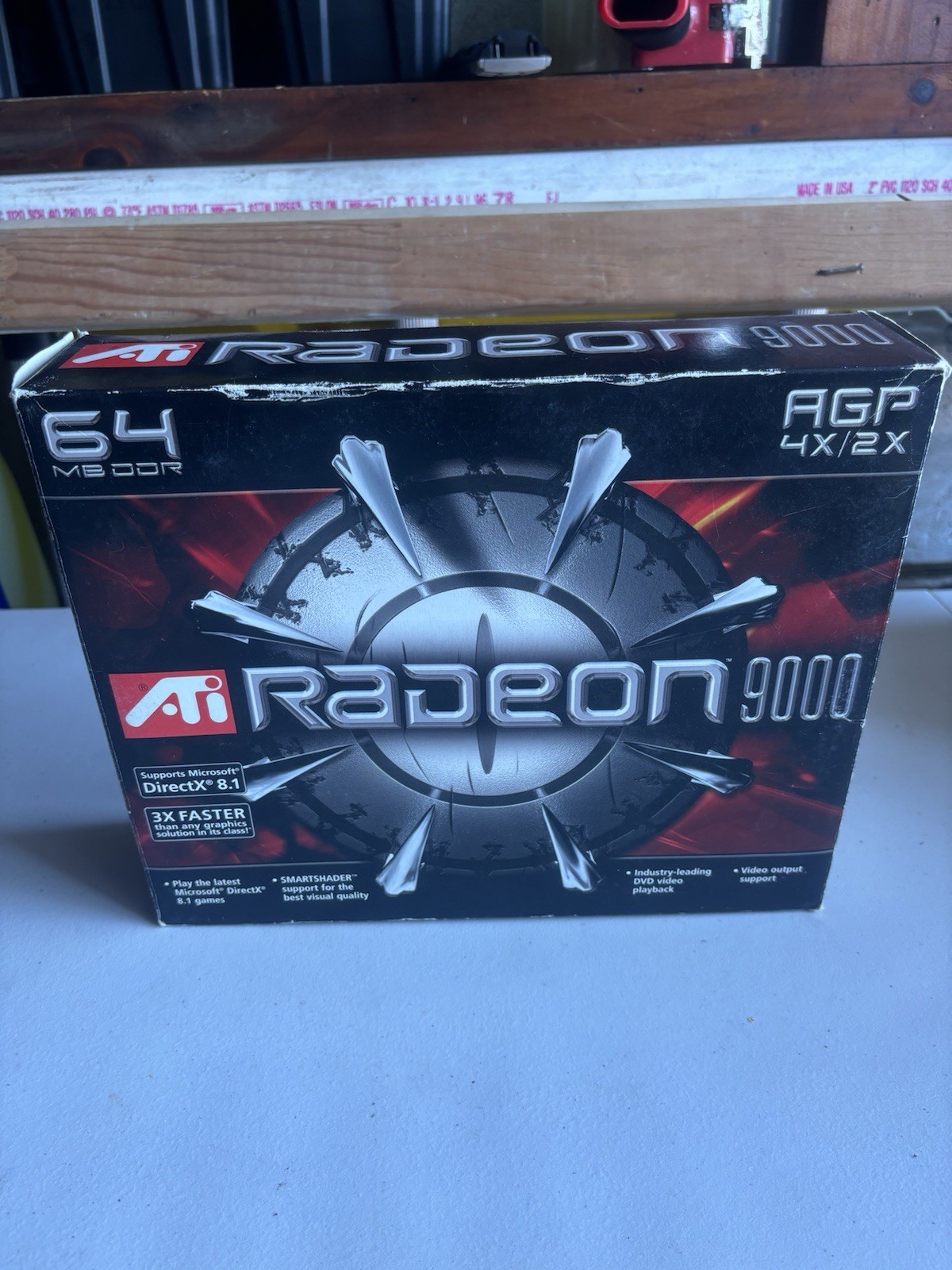 Open Box ATI Radeon 9000 AGP 64MB AGP Video Box NOS Retro Gaming GPU Collectible