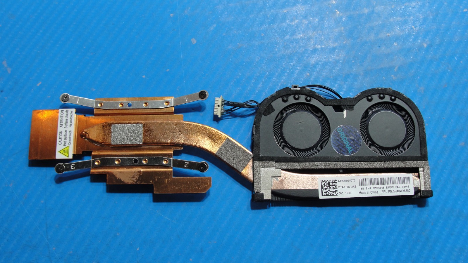 Lenovo ThinkPad X1 Carbon Gen 10 14" OEM CPU Cooling Fan w/Heatsink 5H40W36680
