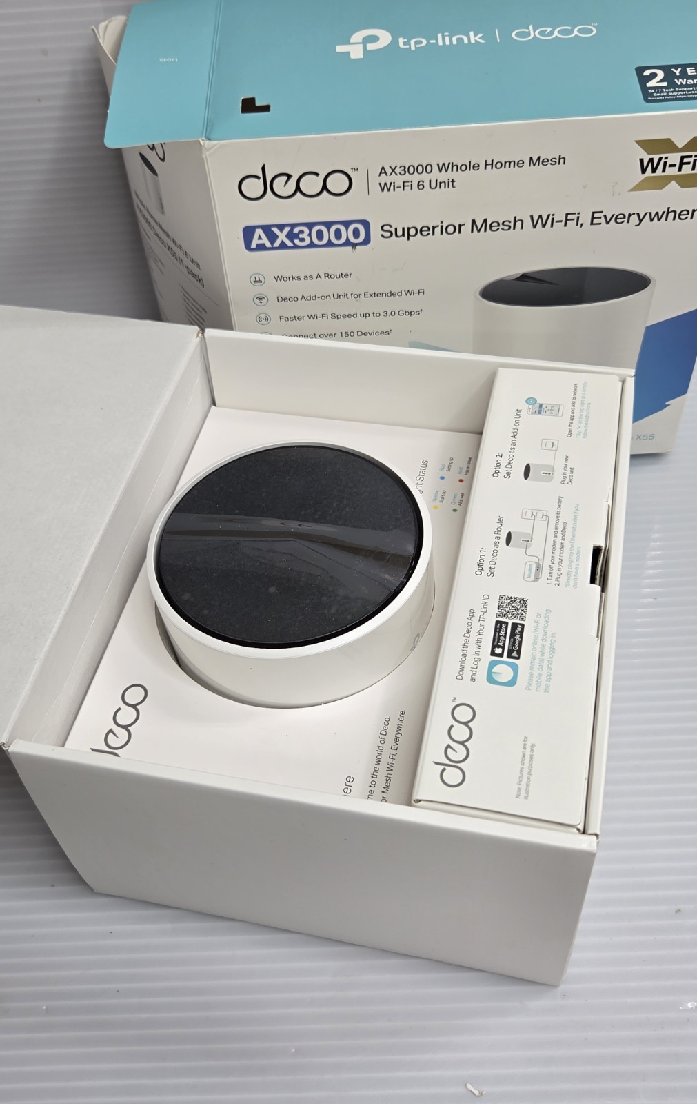 Deco X55 Pro AX3000 Mesh WiFi, 2500 SqFt, 2x2.5G Ports, 150 Devices