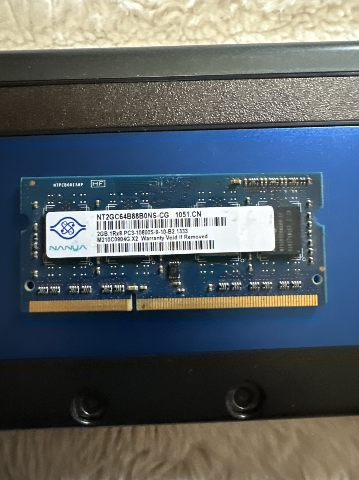NANYA 2GB.1Rx8.PC3-10600S-9-10-B2.1333