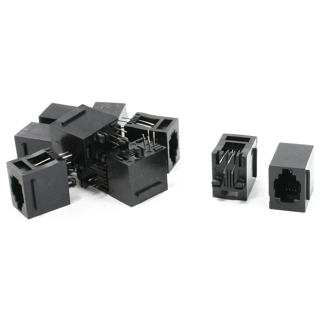 10Pcs, RJ9 RJ10 RJ22 4P4C Handset Cord Sockets PCB Jacks 15mm Length