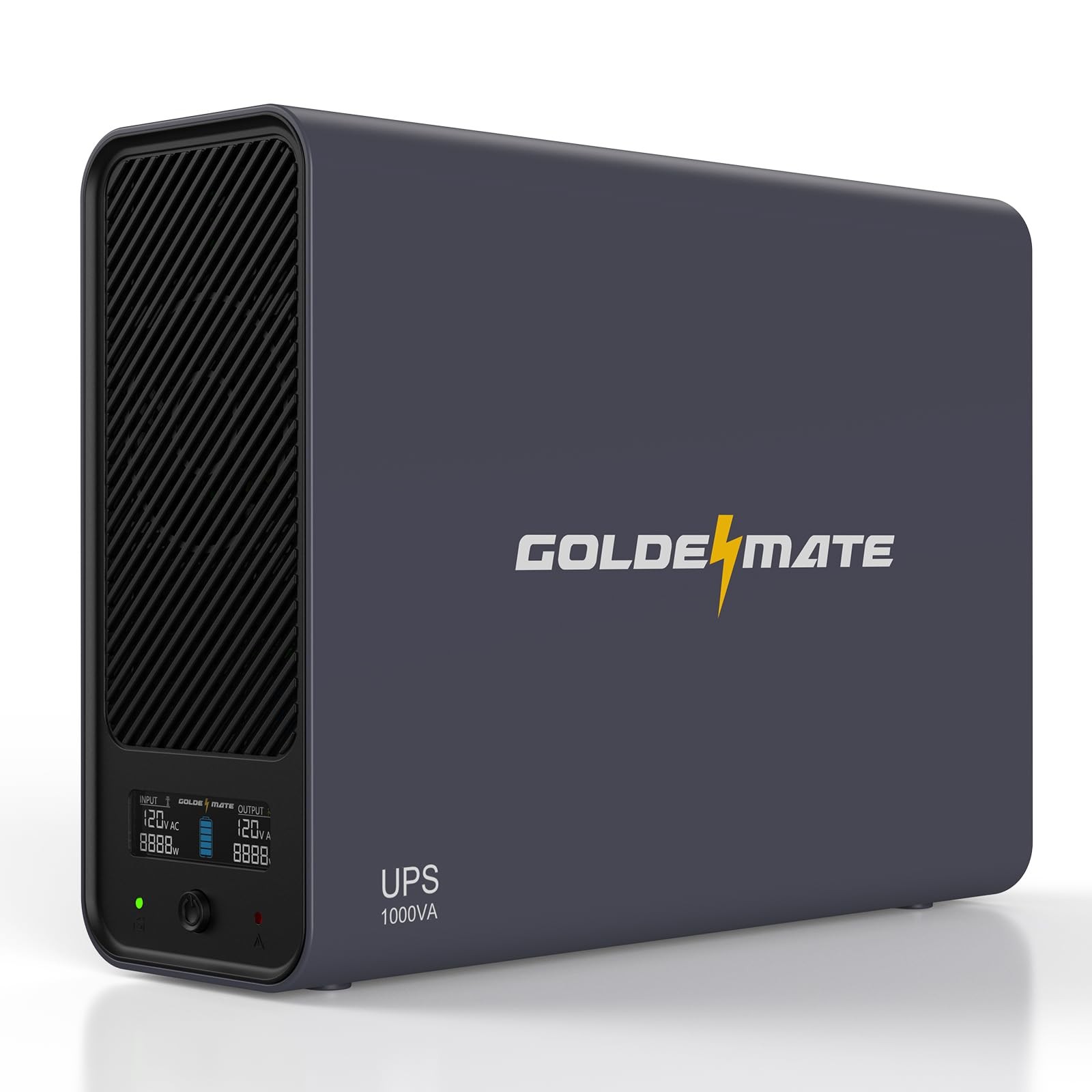 GOLDENMATE UPS 1000VA/800W Battery Backup 10-Year Lifetime for Gaming PC Server