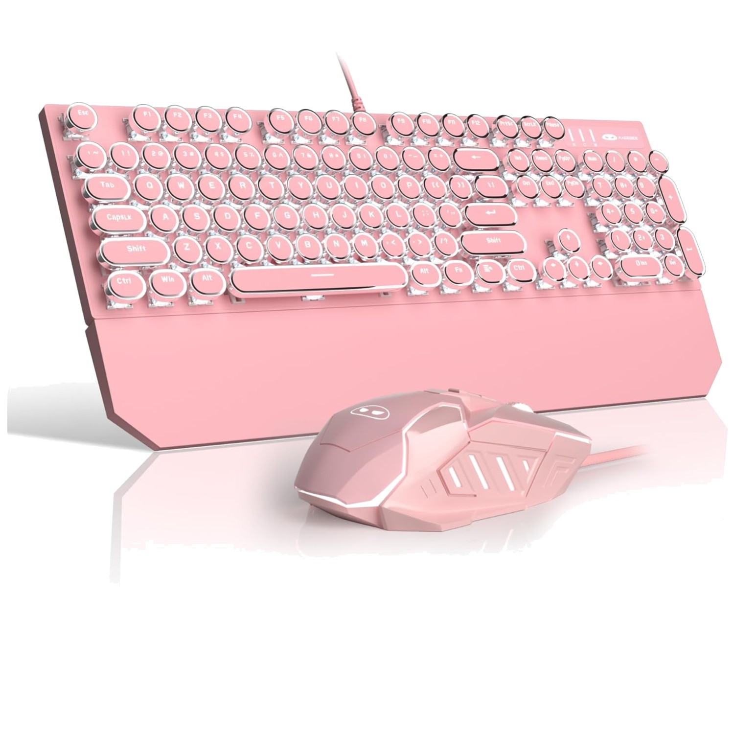 Cute Light Up Mechanical Keyboard with Red Switches