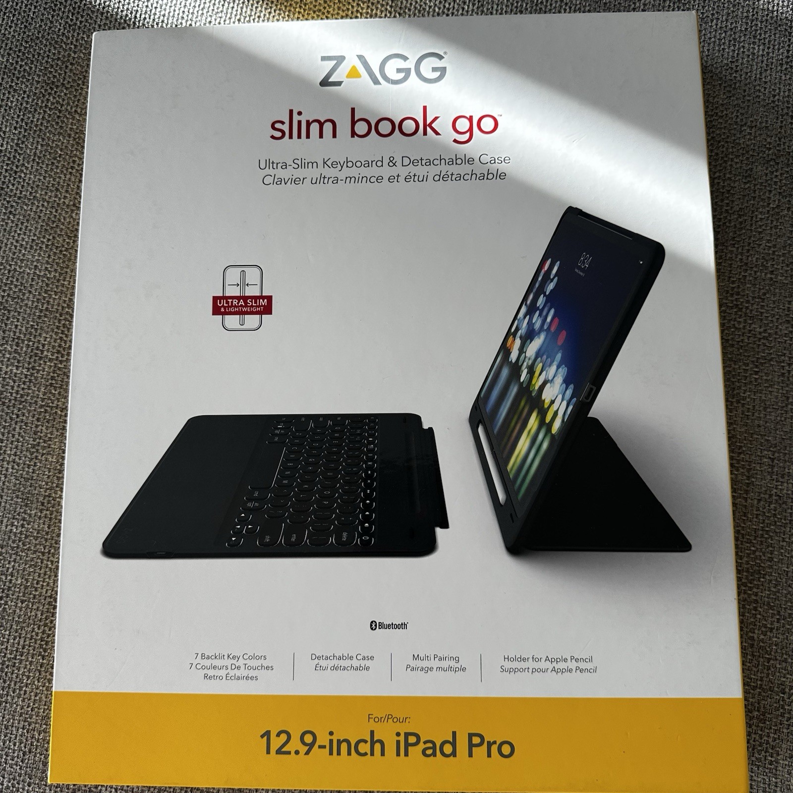 ZAGG Slim Book Go Keyboard for 12.9" Apple iPad Pro (2018, Black)