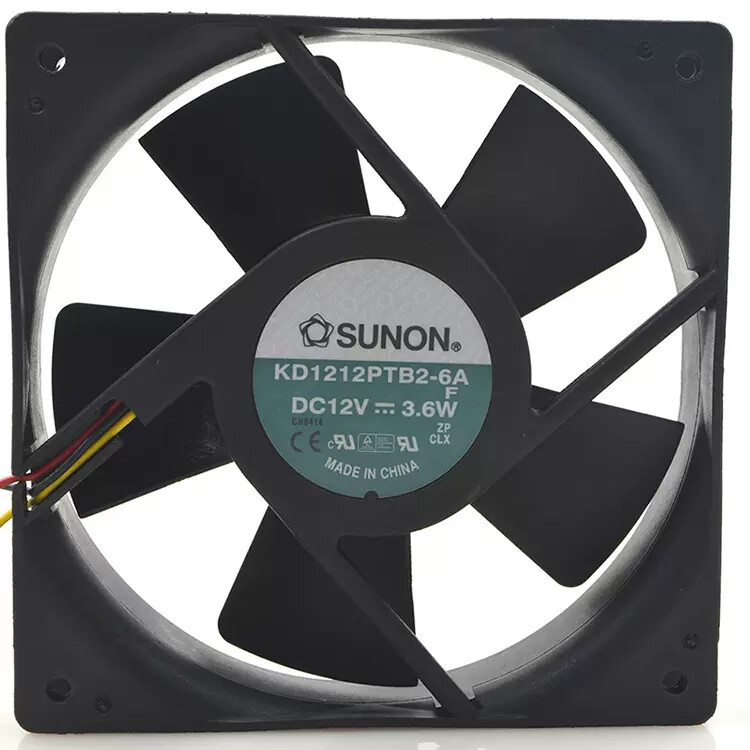 SUNON Cooling Fan KD1212PTB2-6A 12V 3.6W 12CM 12025 120 x120x25mm 4.8"x4.8"x1"