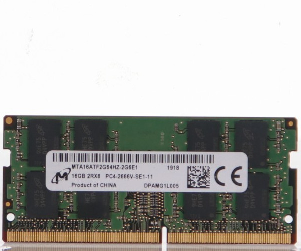 Micron 16GB DDR4 2666MHz SO-DIMM Laptop RAM MTA16ATF2G64HZ-2G6E1