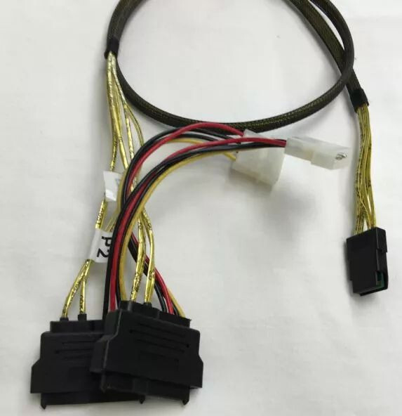 SA-8782-HDD-1M Internal MiniSAS SFF-8087 to (2) SFF-8482 29pin SAS Drive Cable