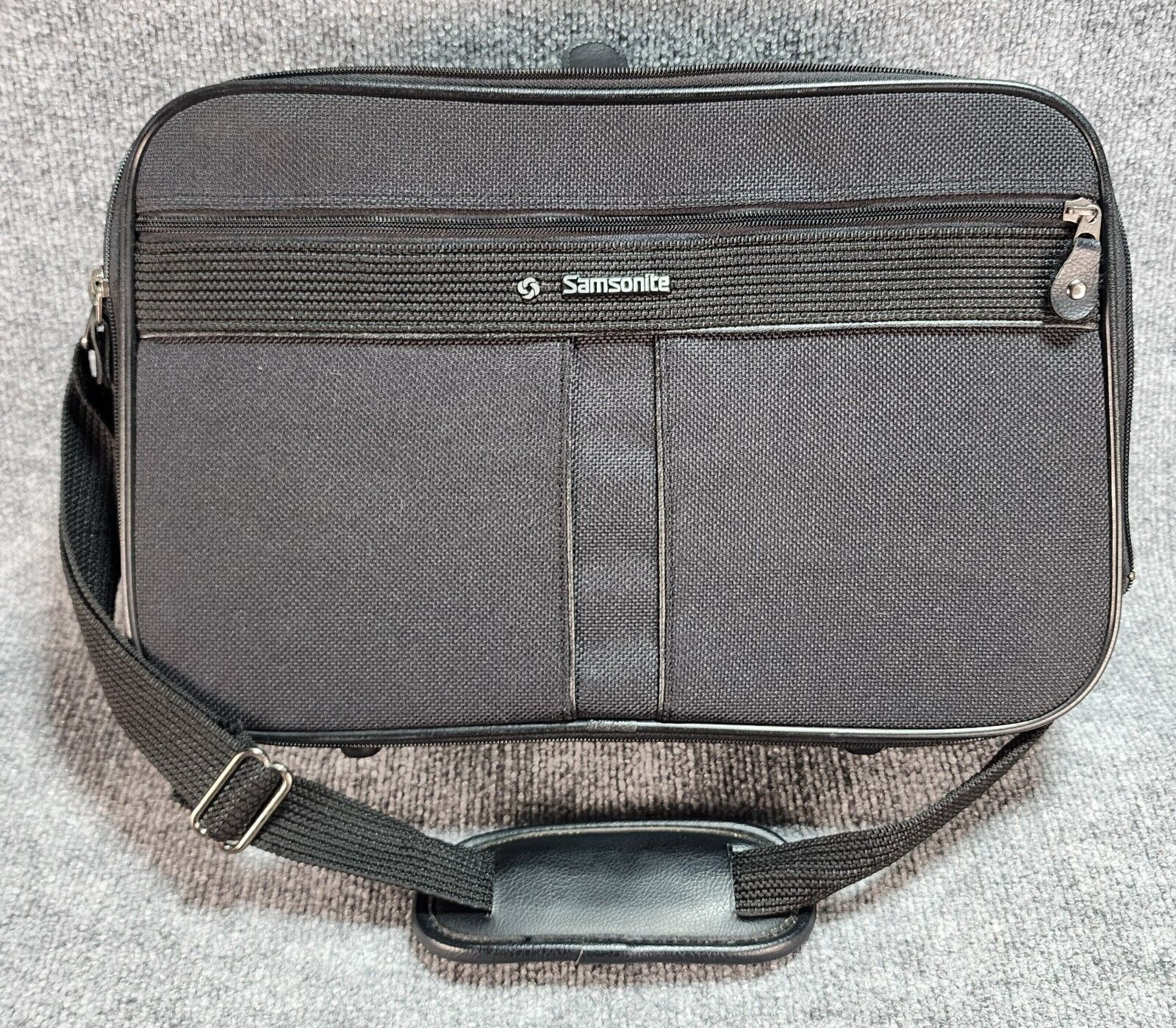 SAMSONITE Silhouette 4 Expandable Black Messenger/Carry On Bag 17
