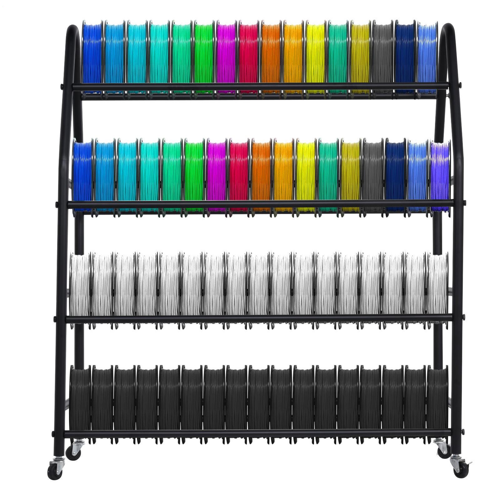 3D Printer Filament Storage Rack Heavy Duty Storage Shelve For 100 Spool W/wheel