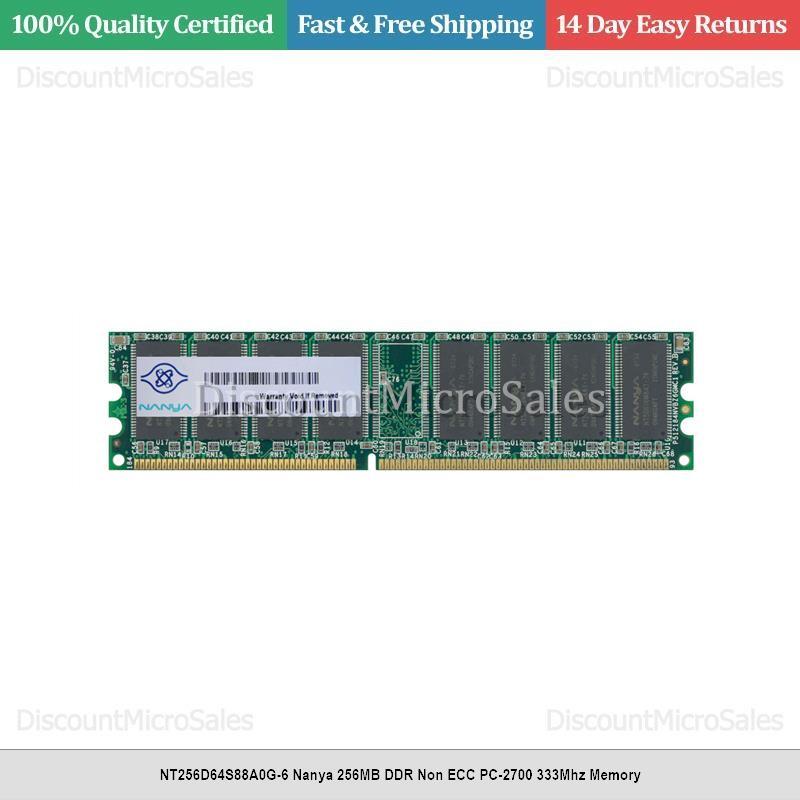 NT256D64S88A0G-6 Nanya 256MB DDR Non ECC PC-2700 333Mhz Memory