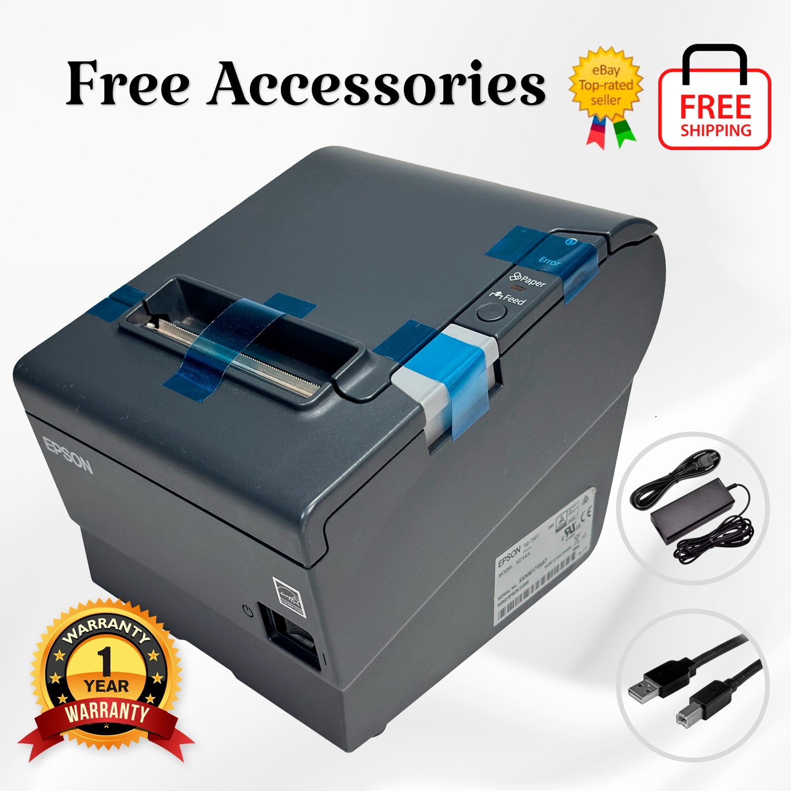 Epson TM-T88V POS Compact Thermal Receipt Ticket Printer USB Serial 1YR WARRANTY