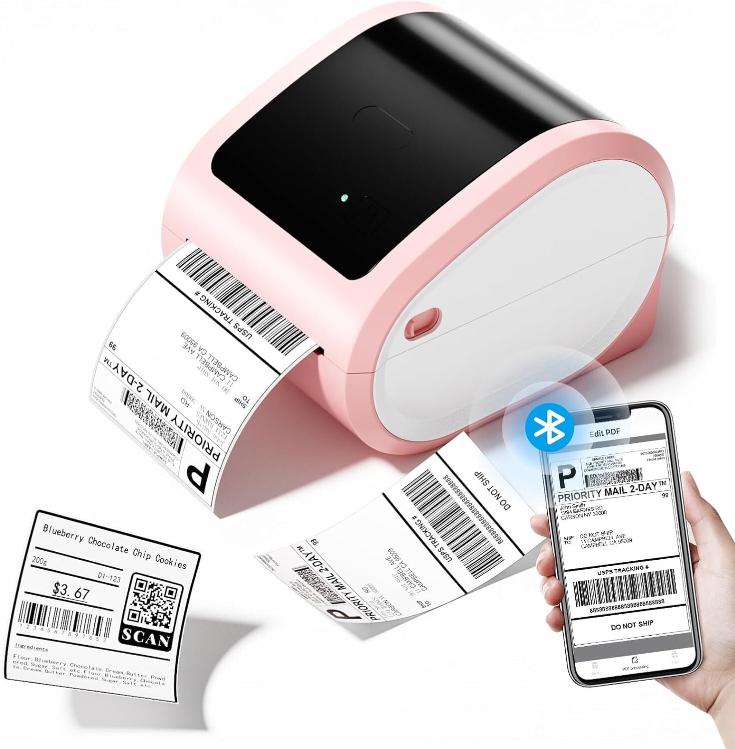 Phomemo D520 Bluetooth Thermal Label 4x6 Wireless Printer or Shipping Label Lot