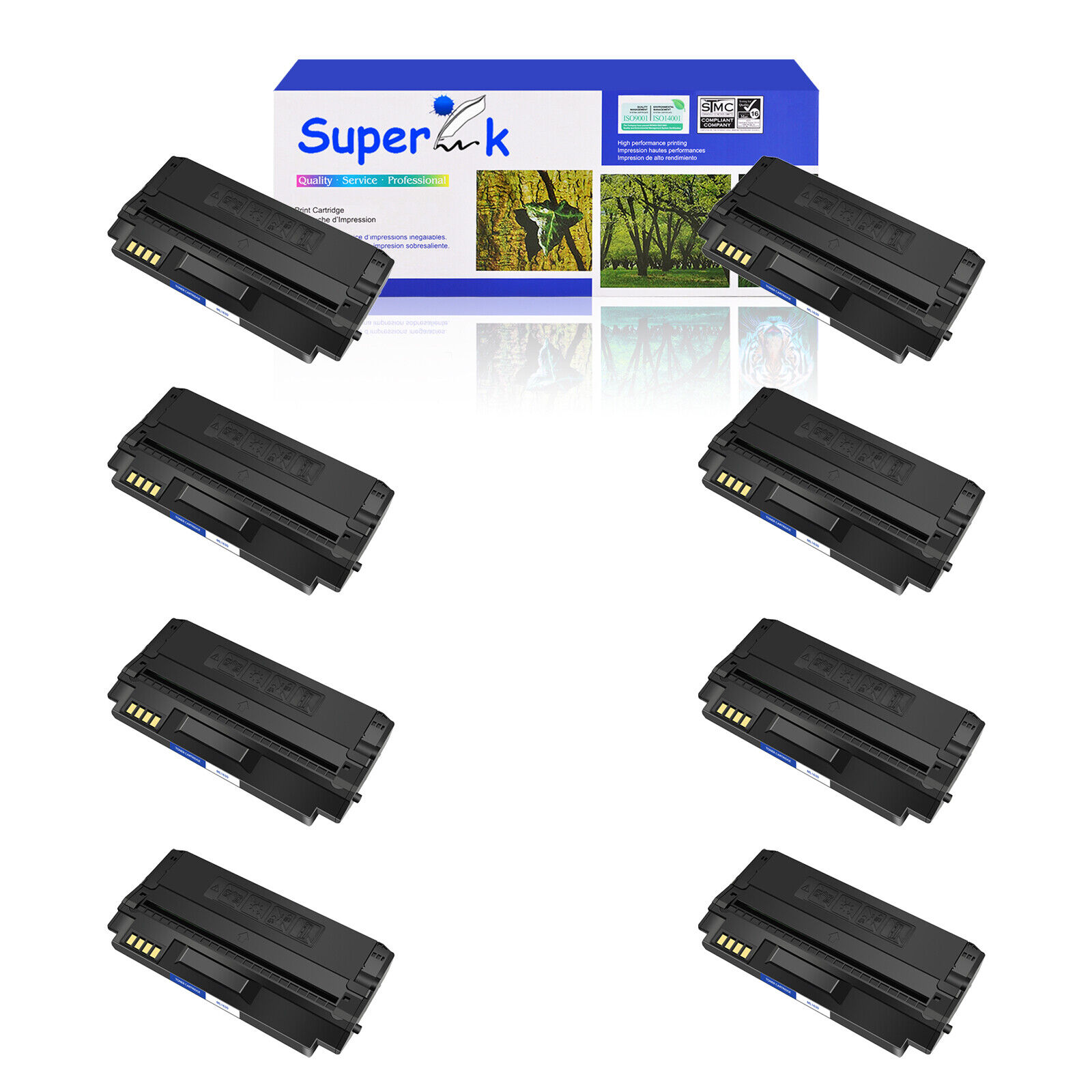 8PK ML1630 Black Toner Cartridge For Samsung SCX-4500W ML-1630 ML-1630W Printer