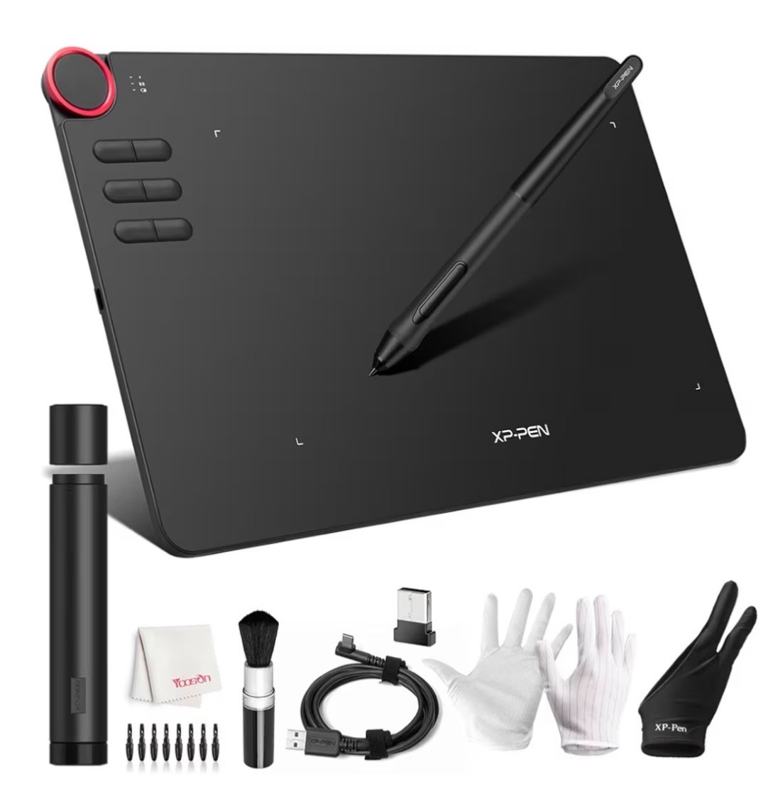 XP-PEN Deco 03 Drawing Tablet, 8192 Level Battery-Free Pen Stylus, 2.4G Wireless