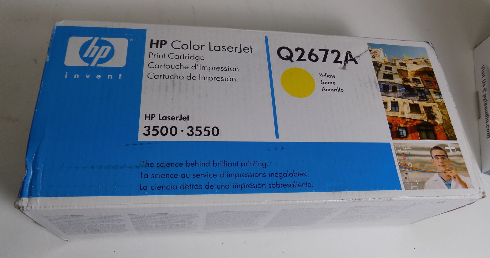 Hewlett Packard HP Invent Smart Model# Q2672A LaserJet Printer Cartridge  Yellow