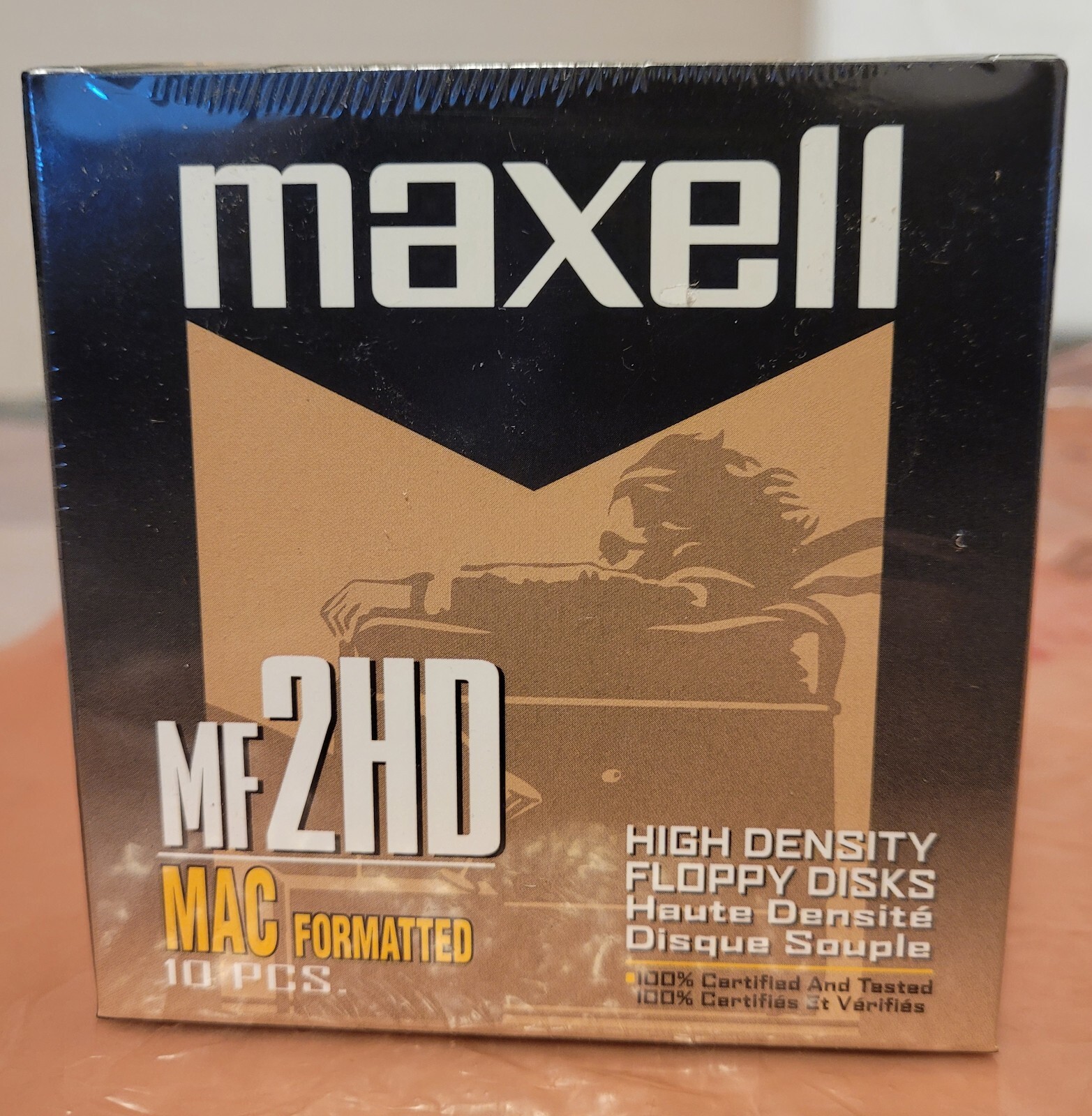 Maxell MF 2HD 3.5" High Density Floppy Disk MAC Formatted  10pk NEW