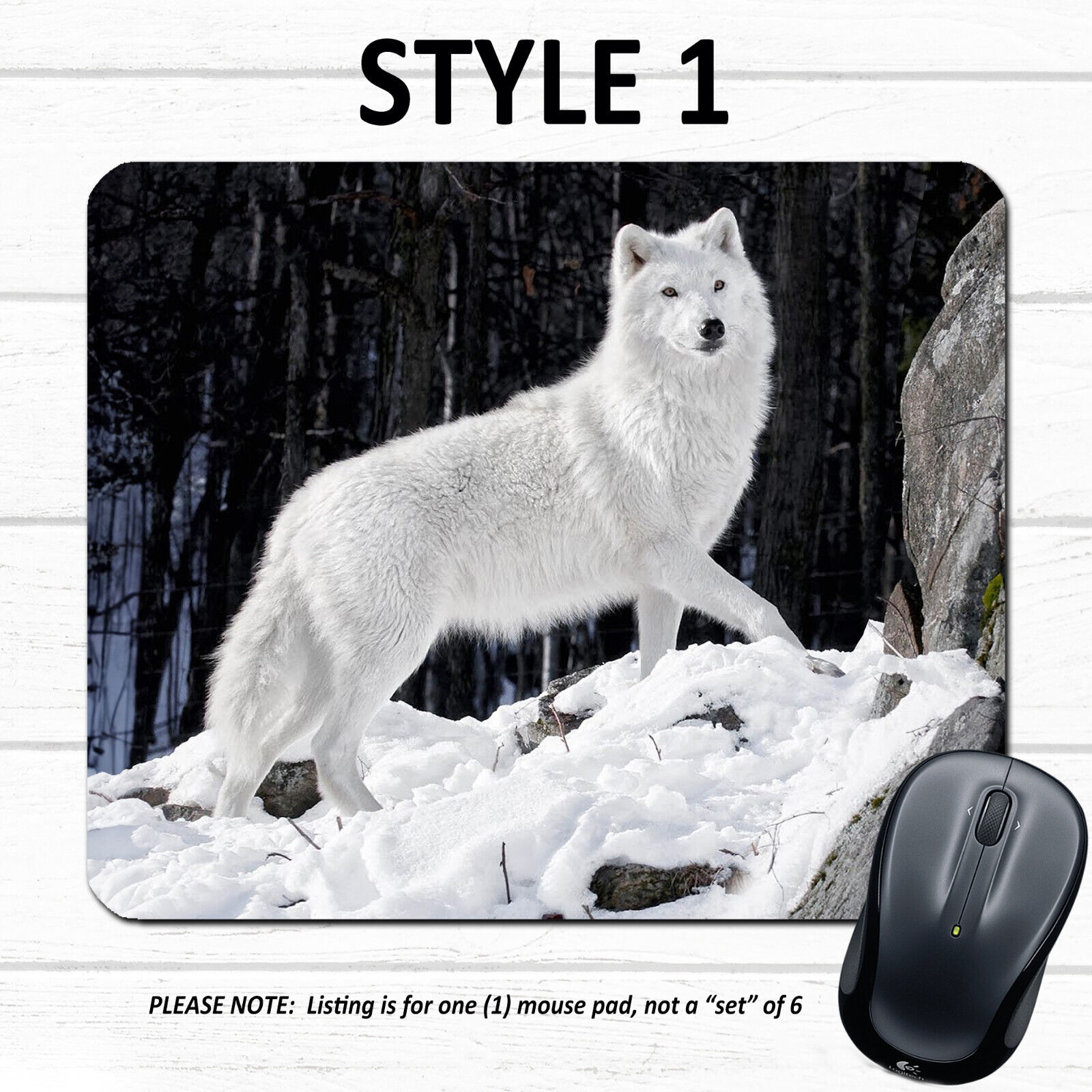 Wolf Wolves #3 Mouse Pad Spiritual Native Dog Lover Howling Moon Mousepad Gift