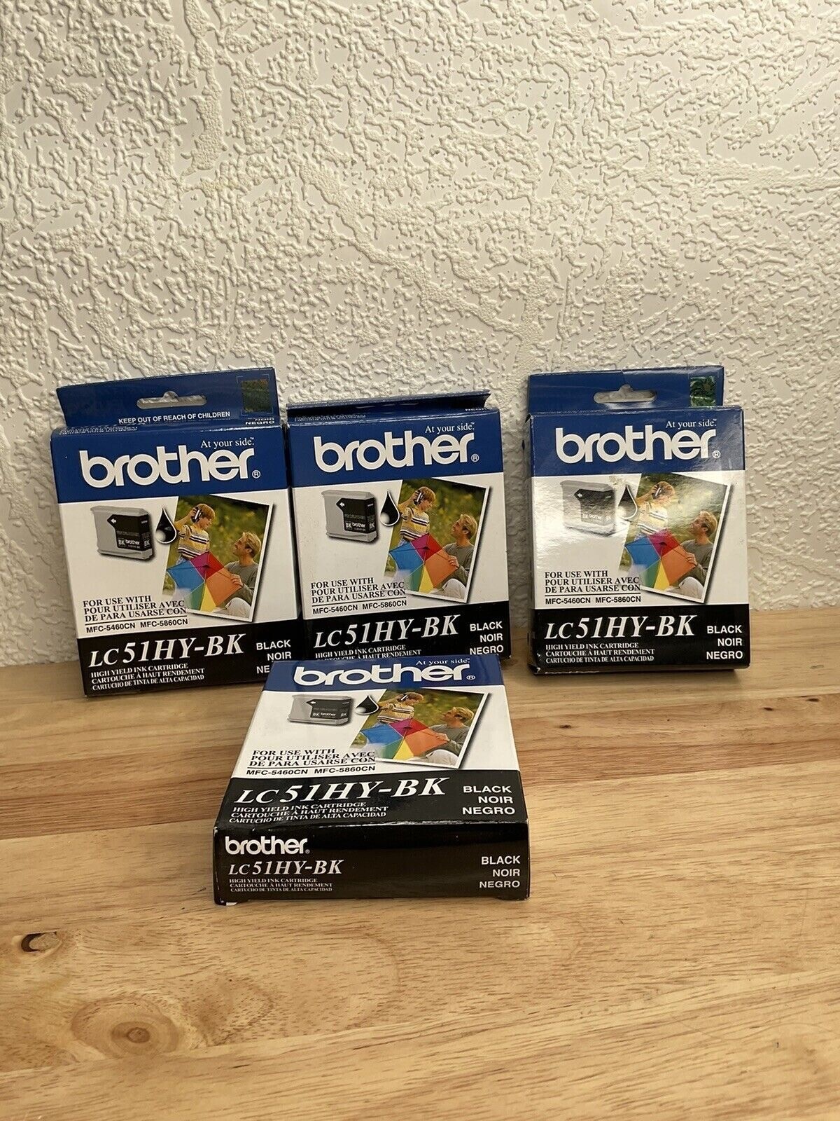 NEW Genuine Brother LC51HY-BK Black Ink Cartridge New Sealed 2006 Lot of 4