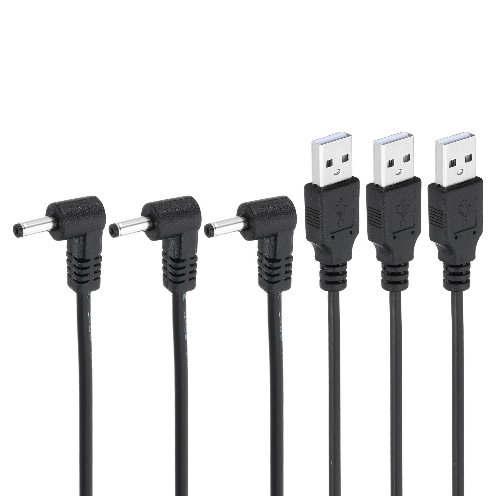 3 x 3Ft USB 2.0 a Type to DC 3.5x1.35mm 90 Degree Angle Barrel Jack Power Cable