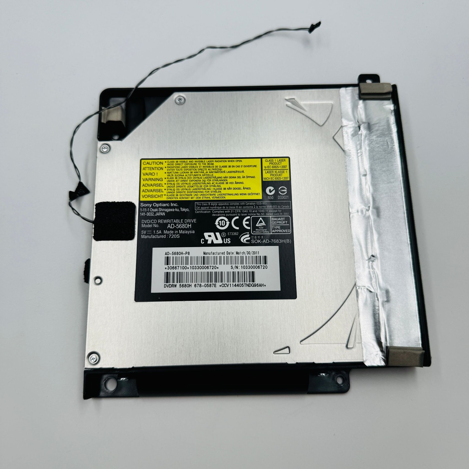 SuperDrive (AD-5690H) for iMac 20"/ 21.5"/ 24"/ 27" (2009-11)- Working 678-0613A
