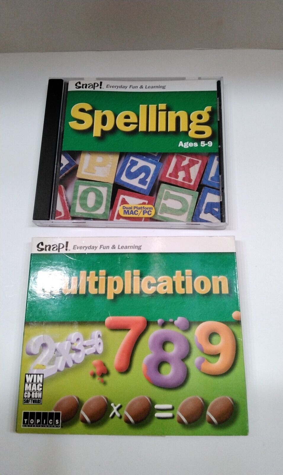 New Snap Multiplication Kids Learning Teaching Game PC Mac Pre Owned Spelling
