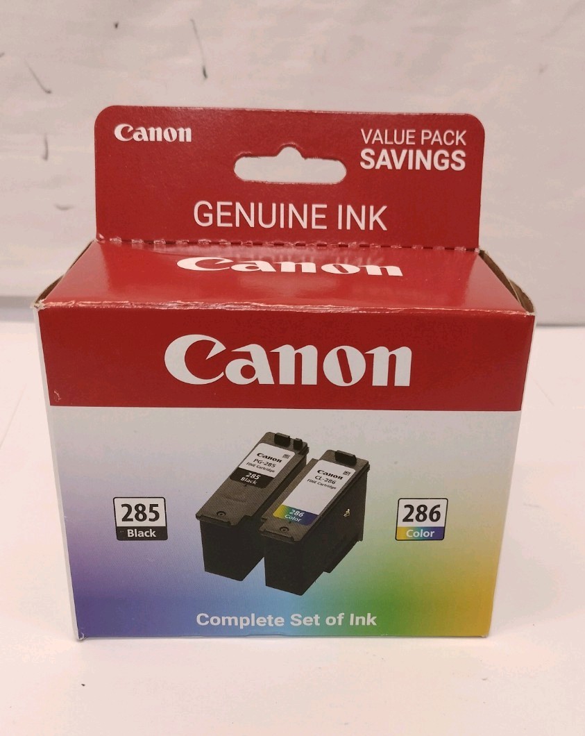 Genuine Canon 285 286 Ink Cartridges for Canon 7820 7720 Printer / New / Sealed