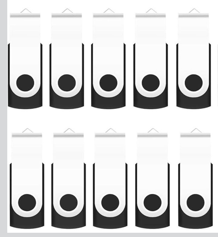 LOT 10x Metal USB2.0 Flash Drive Memory Stick Thumb Drive U Disk 128MB Computer