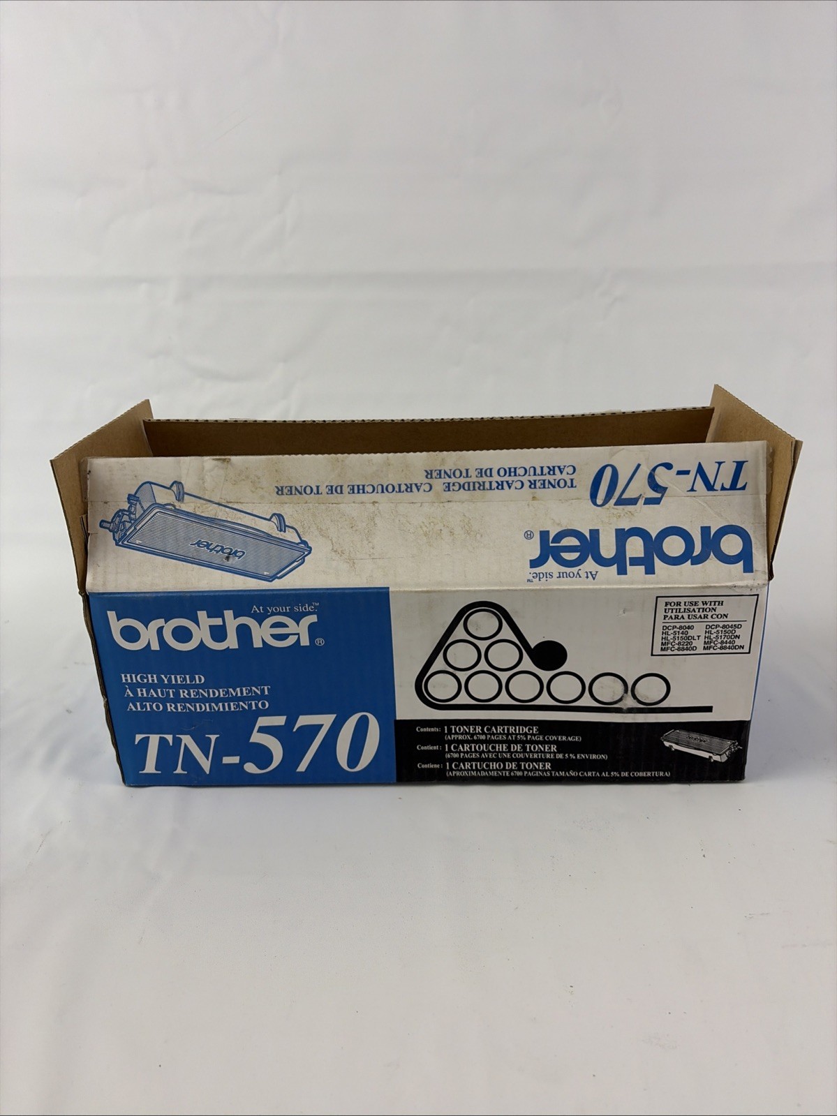 Brother TN-570 Genuine Toner Cartridge Brother TN570 Toner Opened Box Sealed Bag