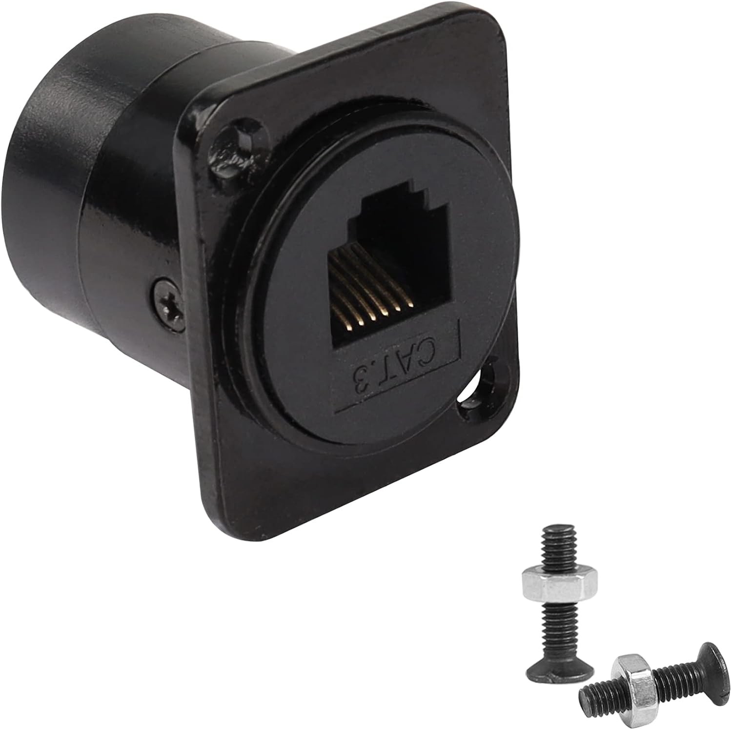 RJ11/RJ12 6P6C Panel Mount Feedthrough Connector CAT3 RJ12 Female to Female Tele