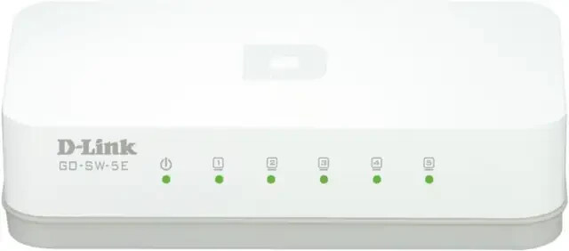 D-Link 5 Port Fast Ethernet Unmanaged Desktop Switch IEEE 802.3az Energy-Efficie