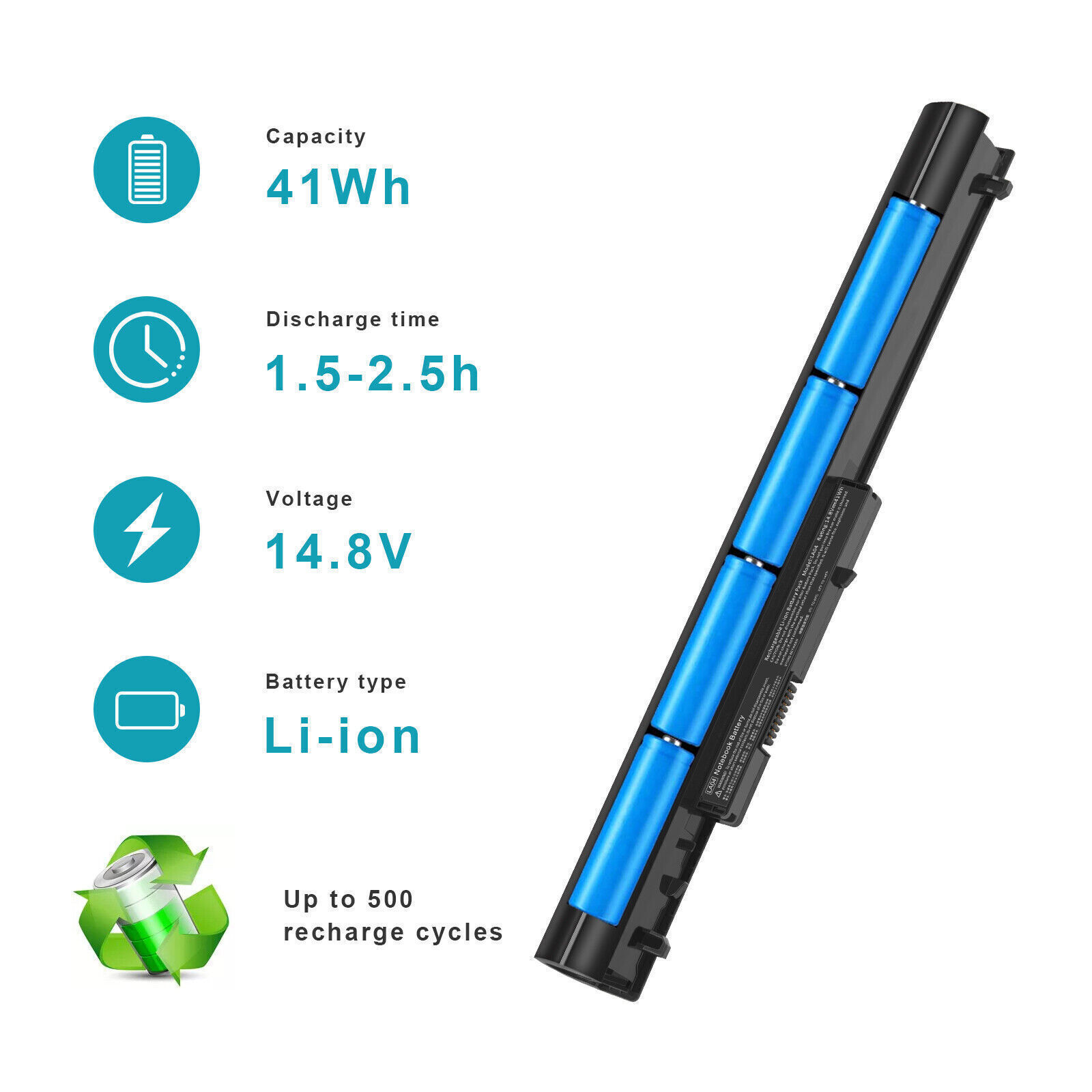 Replace 776622-001 HSTNN-DB6N for HP BATTERY Laptop 14.8V 2200mAh 