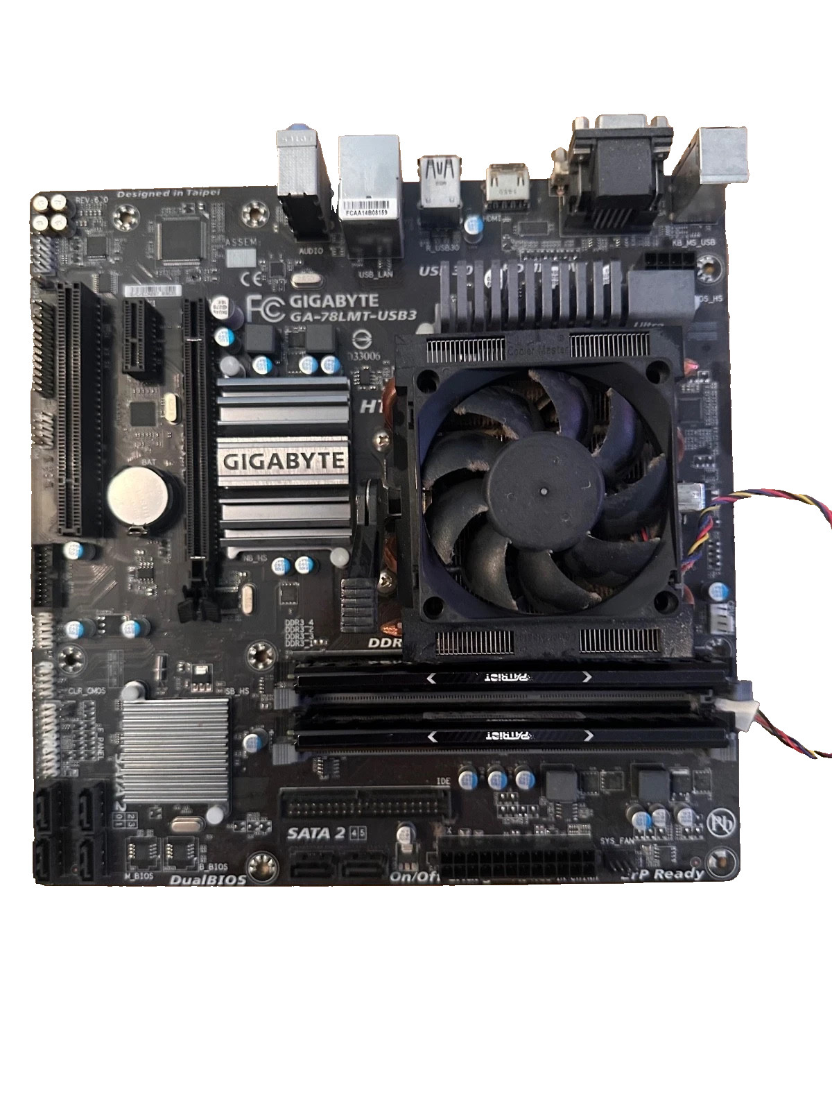 GIGABYTE GA-78LMT-USB3 Motherboard AM3+ W/Fan & Heatsink
