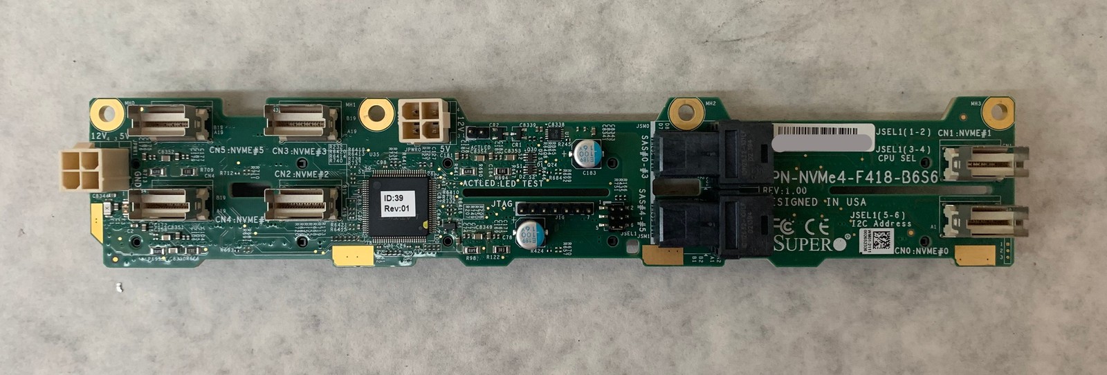 Supermicro BPN-NVMe4-F418B6S6 SFF 6-Slot 1U Backplane