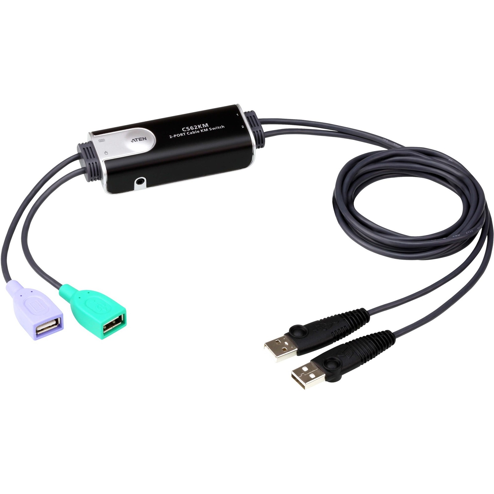 ATEN 2-Port USB Boundless Cable KM Switch (cs62km)