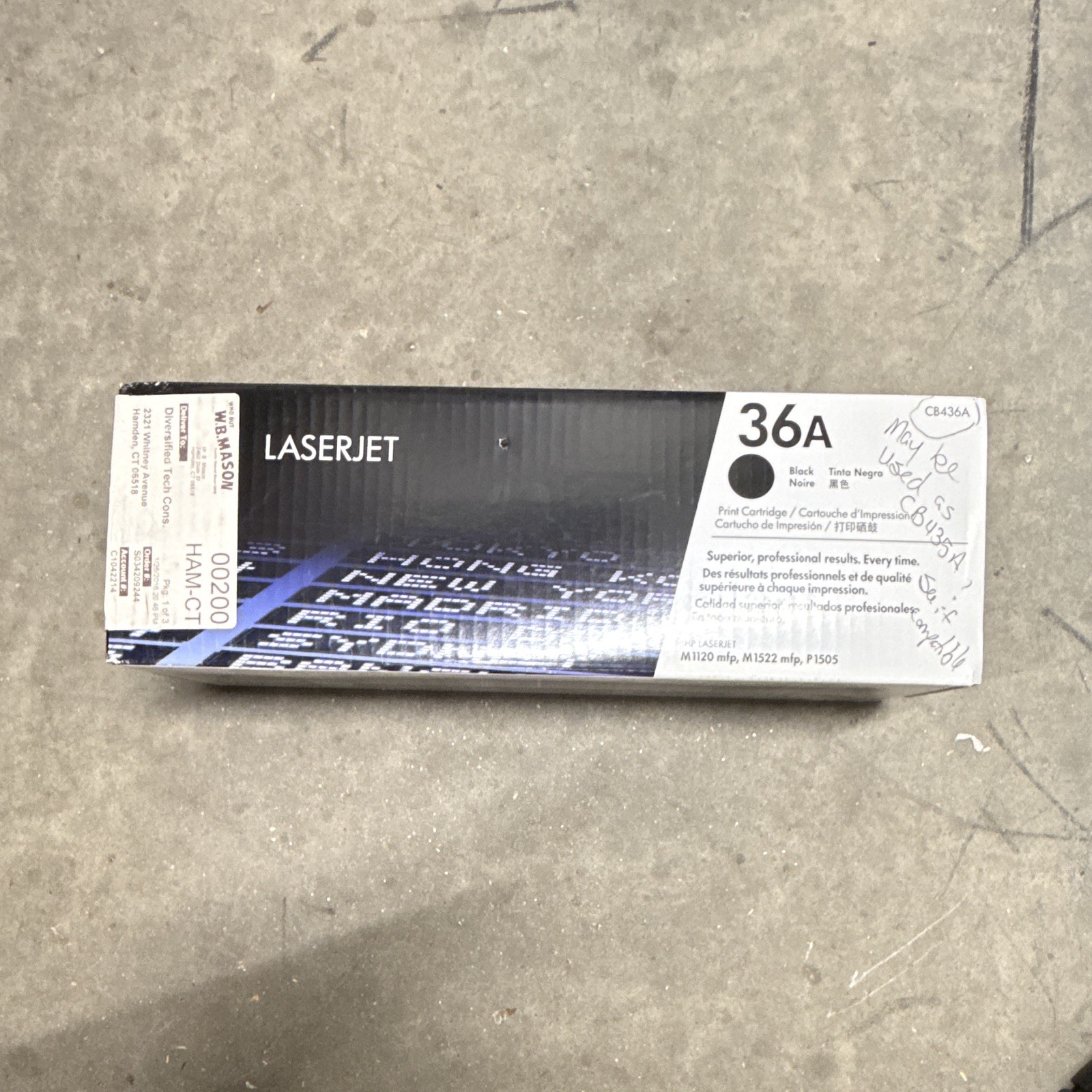 HP 36A CB436A Genuine Original Black Laser Toner for LaserJet P1505 M1120