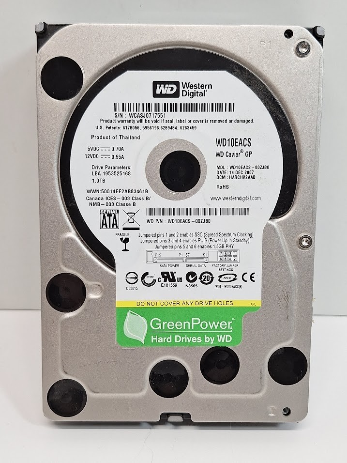 Western Digital Caviar SE16 1TB 3.5 SATA WD10EACS-00ZJB0